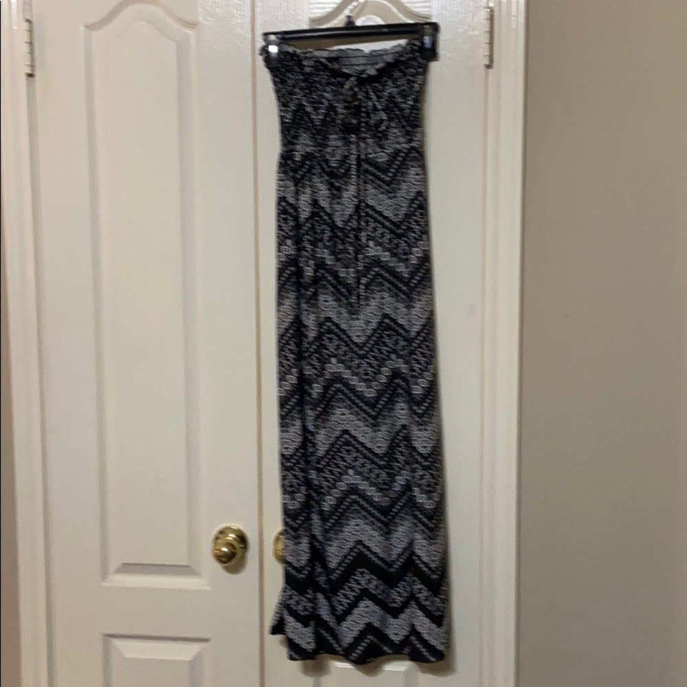 Portocruz strapless tube dress black/white S NWT